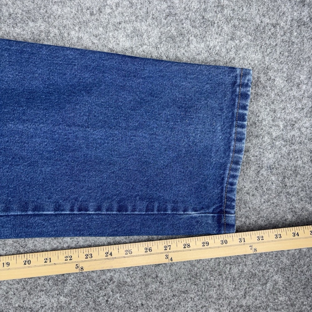 Wrangler 31MWZ Jeans Mens 44x32 Relaxed Fit Straight Leg Blue Denim Western Work - Picture 10 of 12